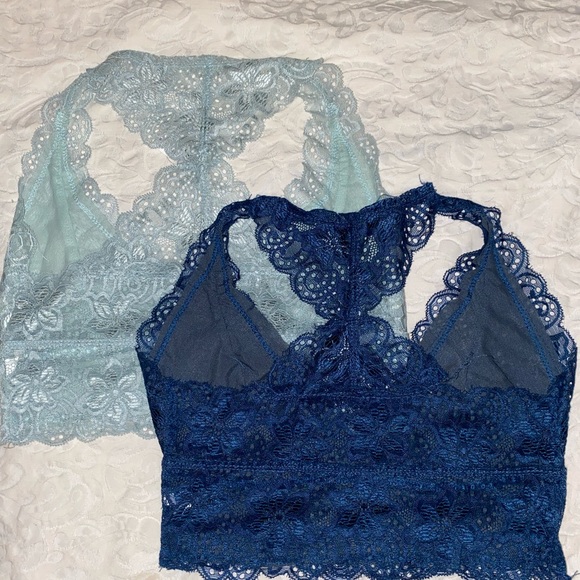 2 Blue Lace Bralettes - Picture 2 of 3